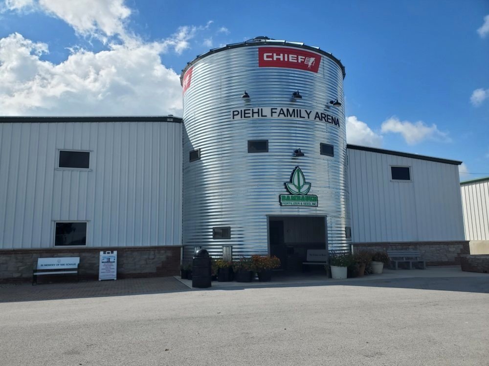 Exterior of the Piehl Family Arena at the Auglaize County Fairgrounds