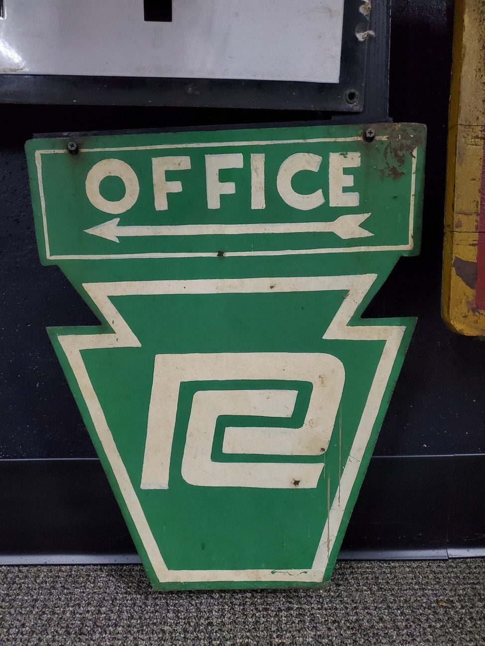 Pennsylvania Railroad office sign